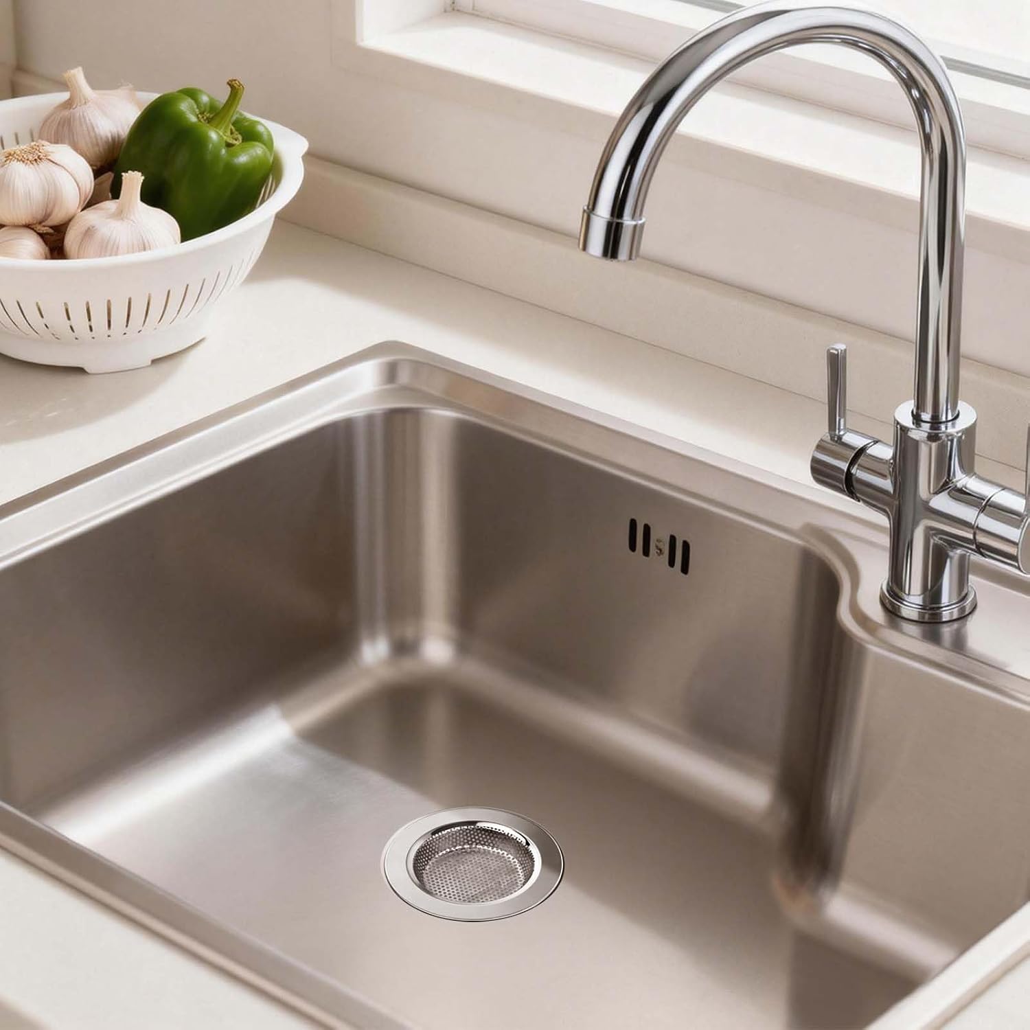 Stainless Steel Fine Mesh Sink Strainer: Anti-Clog Food Catcher - Image 4
