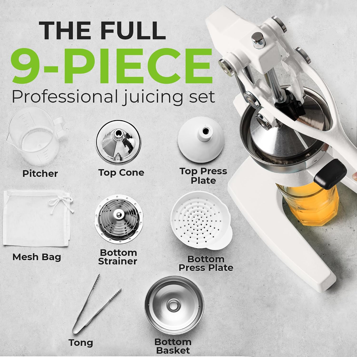 Zulay 9-in-1 Cast Iron Manual Juicer Review: Heavy-Duty, Easy-Clean Fruit Press. - Image 3