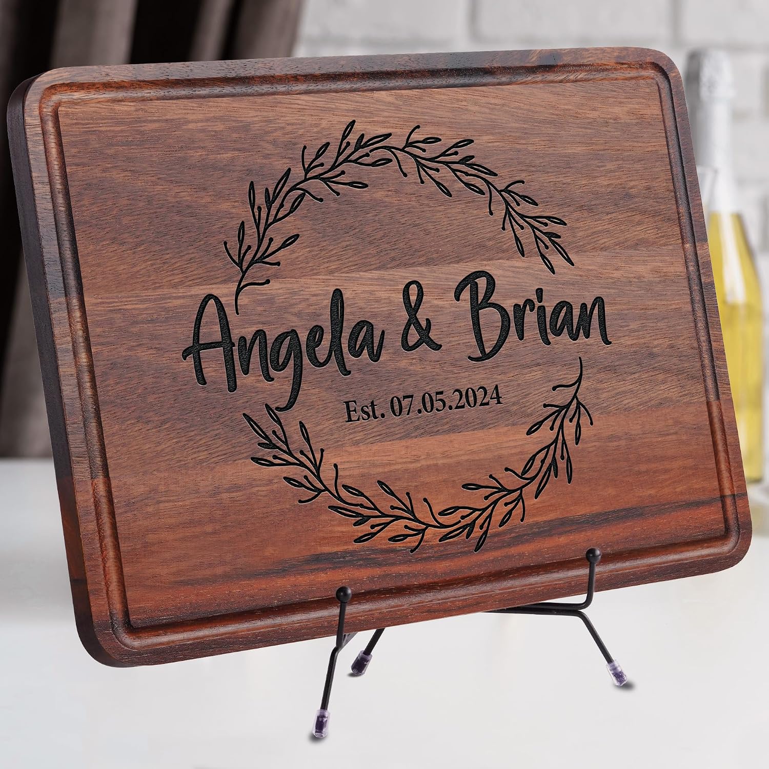 Personalized Bamboo Cutting Board Gift for Couples, Wedding & Home - Image 2
