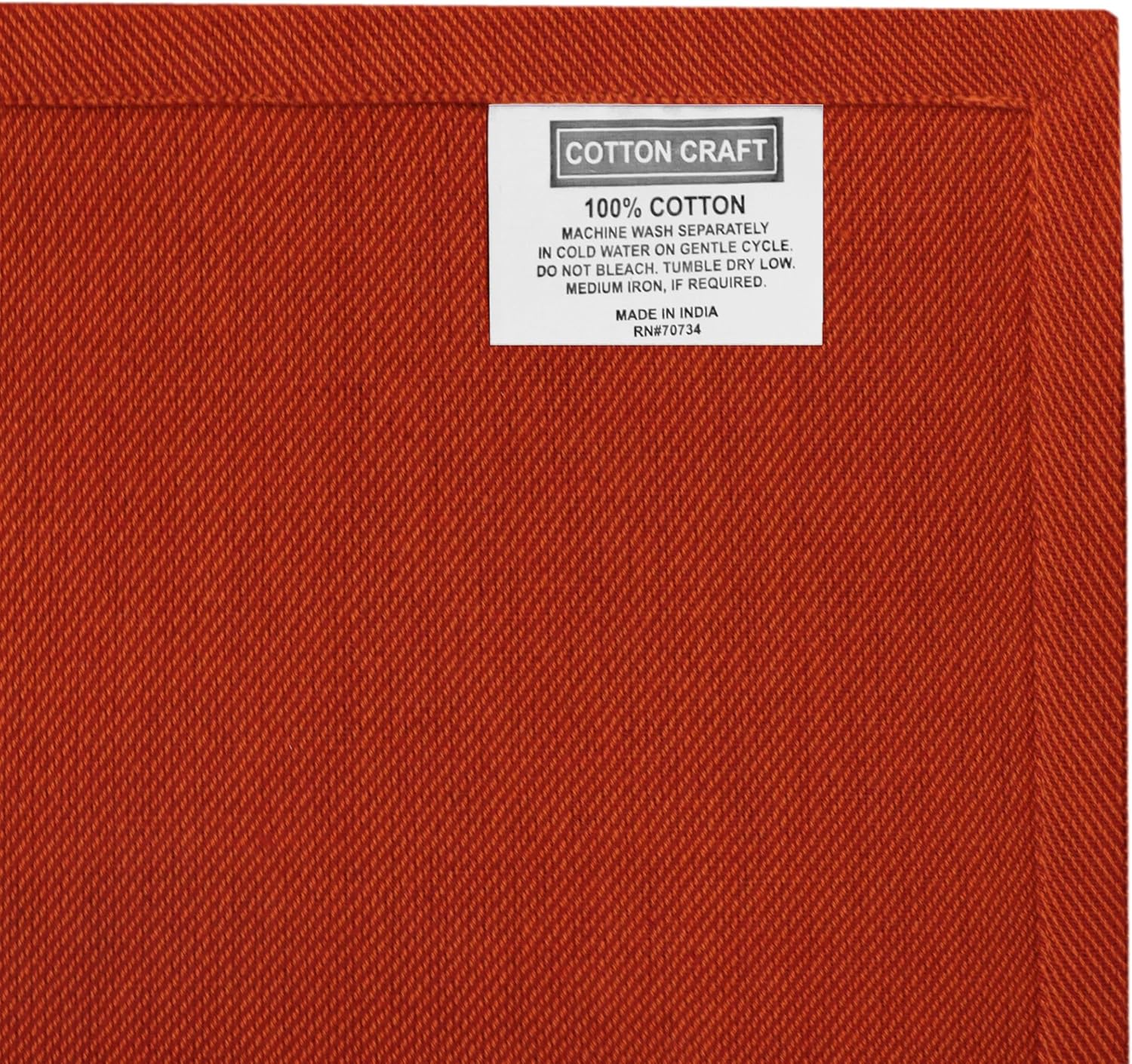 COTTON CRAFT 12 Soft Terracotta Cotton Napkins - Washable for Holiday & Dinner - Image 5