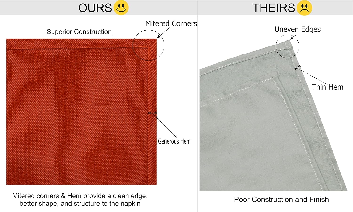 COTTON CRAFT 12 Soft Terracotta Cotton Napkins - Washable for Holiday & Dinner - Image 8