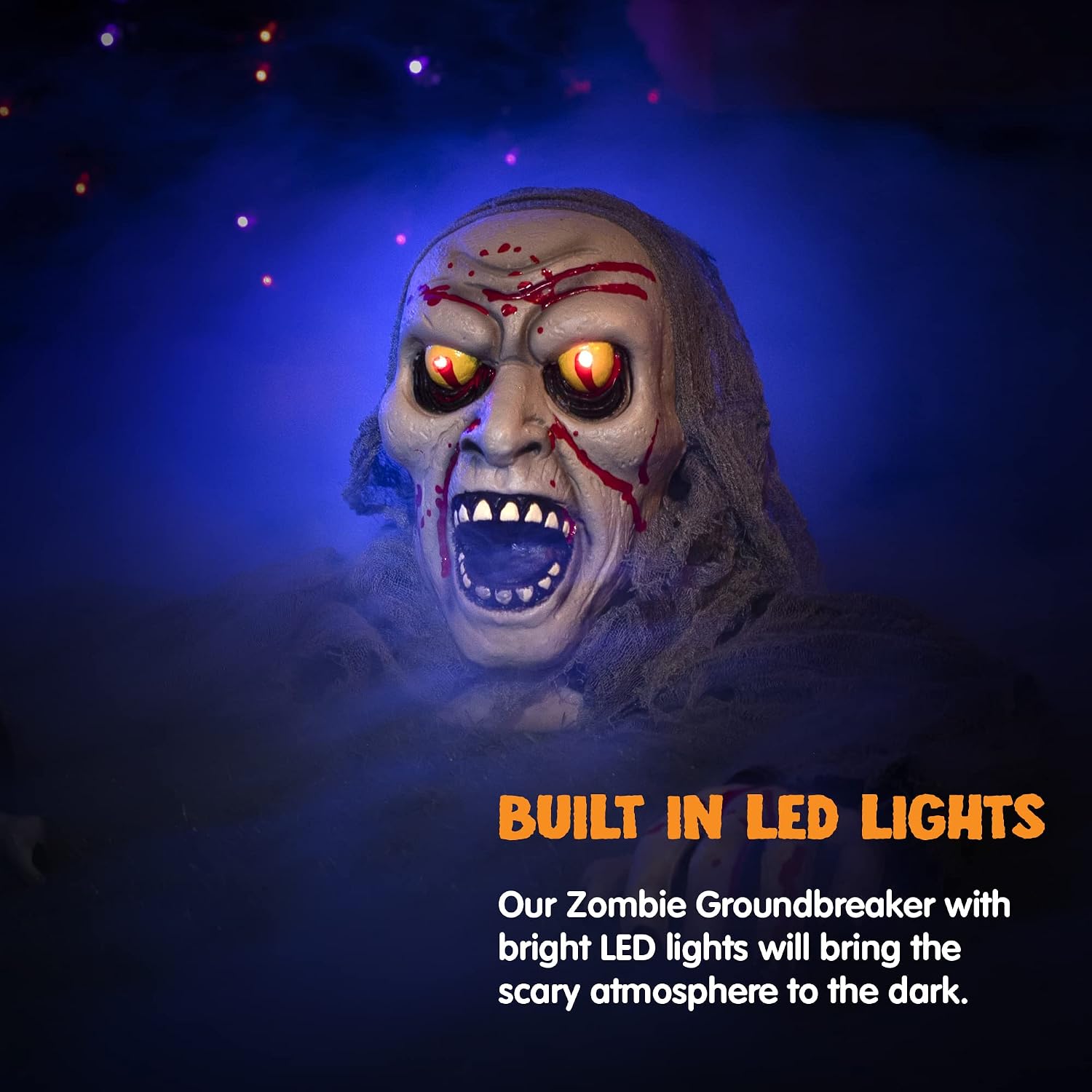 Outdoor Light-Up Zombie Groundbreaker: Sound, Blood for Halloween - Image 2