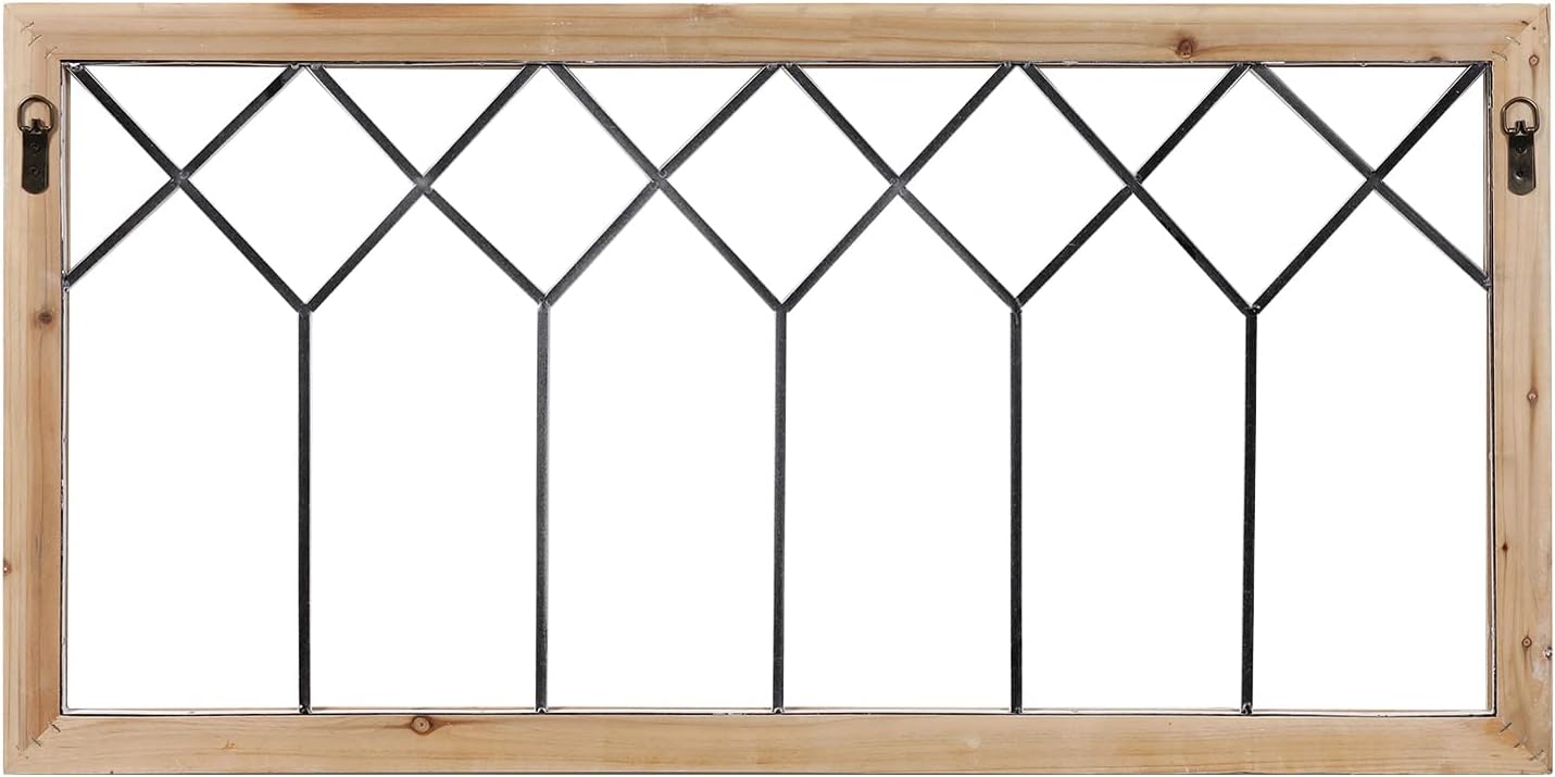 Rustic Farmhouse Faux Window Frame Wall Decor, Washable White - Image 7