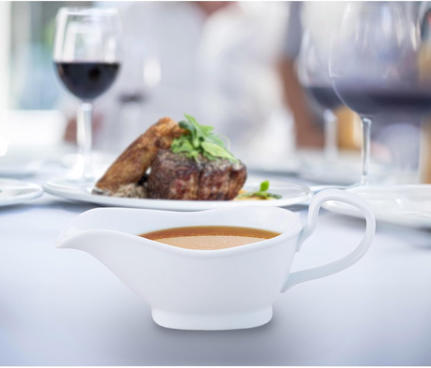 HIC Kitchen Gravy Boat Review: 8oz Porcelain, Pedestal, for Holidays - Image 3
