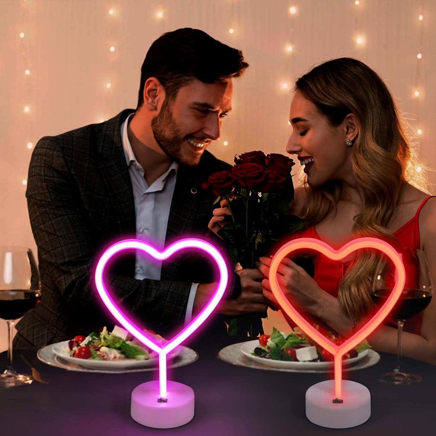 Review: 2-Pack Pink Heart Neon Lights - USB/Battery V-Day Decor - Image 5