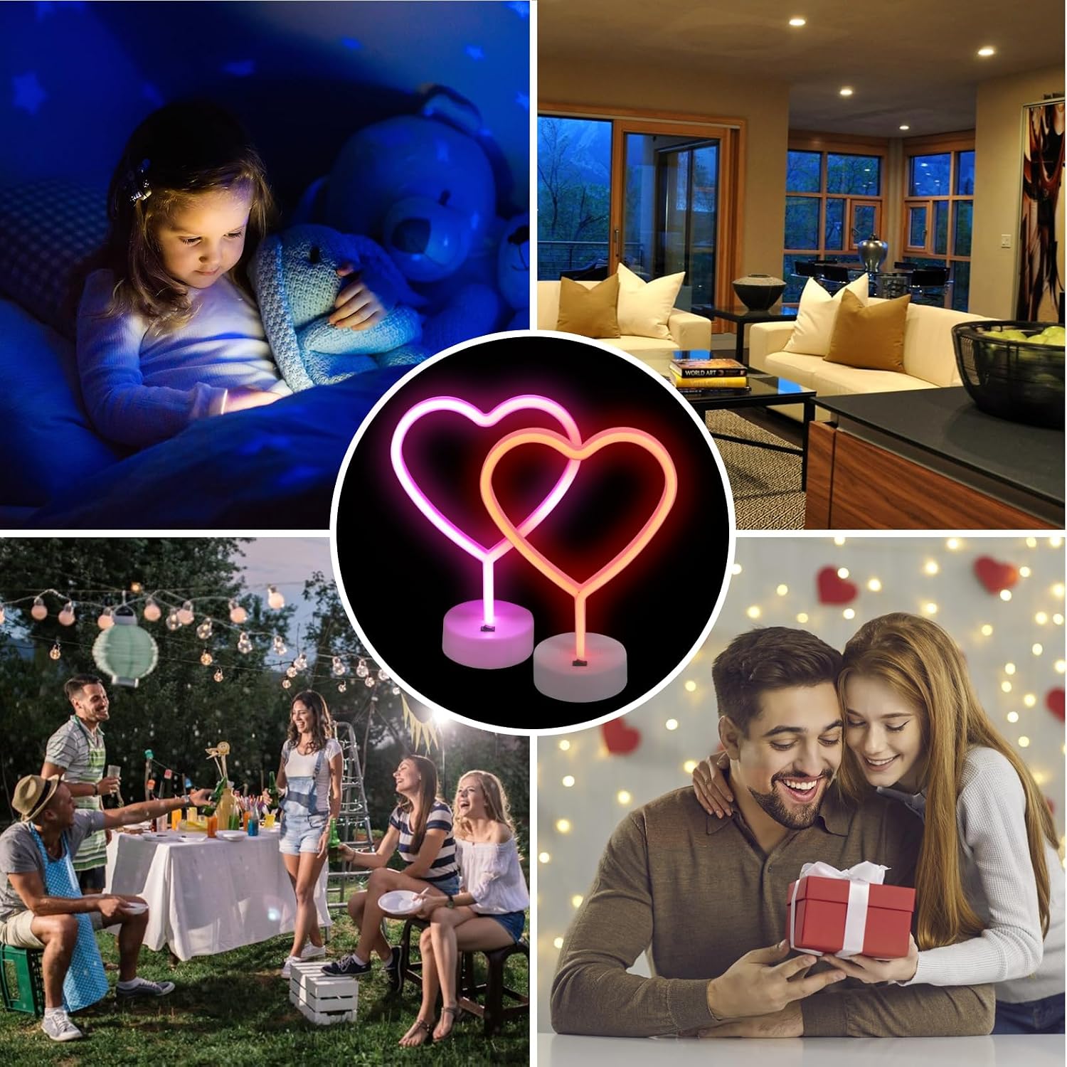Review: 2-Pack Pink Heart Neon Lights - USB/Battery V-Day Decor - Image 7