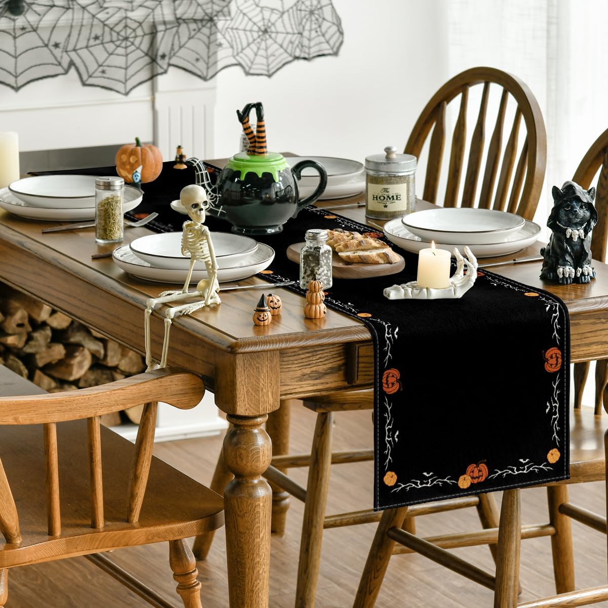 Artoid Halloween Table Runner Review: Black Jack-O'-Lantern Decor. - Image 4