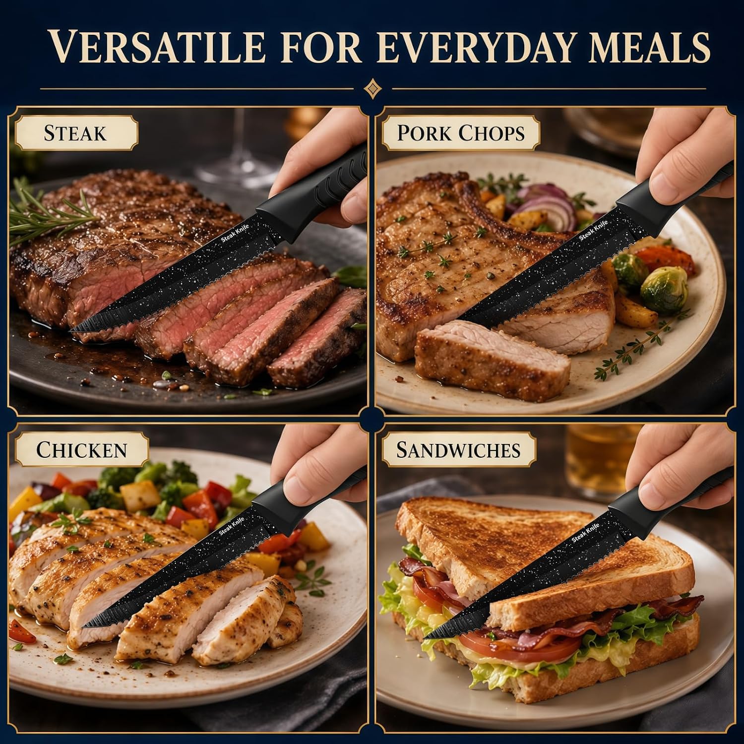 Review: 10-pc Serrated Steak Knives. Dishwasher Safe, Rust-Proof Steel. Great Gift. - Image 8