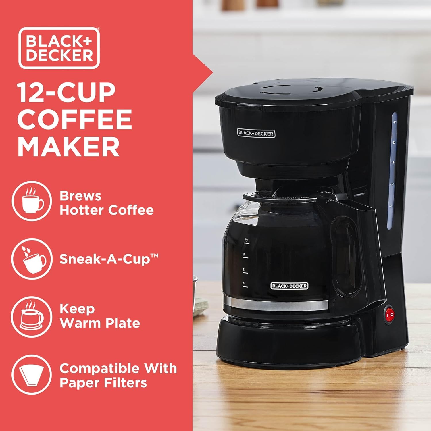 BLACK+DECKER 12-Cup Coffee Maker Review: Vortex Brew & No-Mess Pour - Image 2