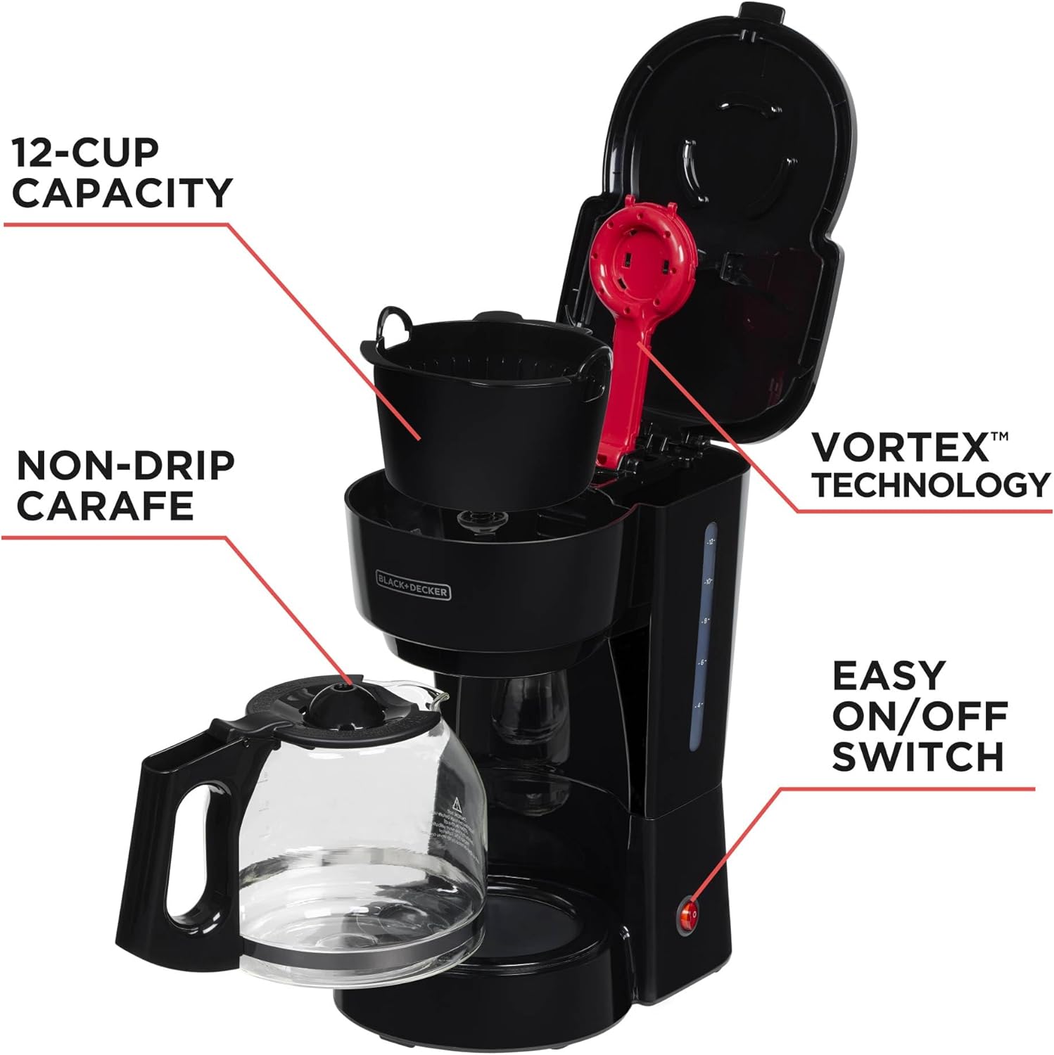 BLACK+DECKER 12-Cup Coffee Maker Review: Vortex Brew & No-Mess Pour - Image 3