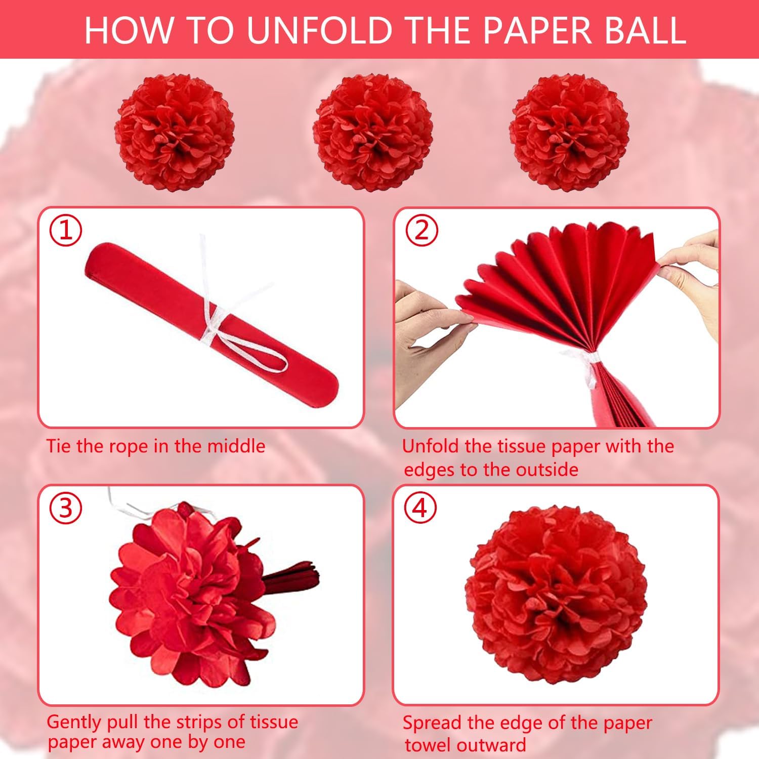 Red Pre-Assembled 'BE MINE' Kit: Hearts, Fans, Balls for Any Celebration! - Image 4