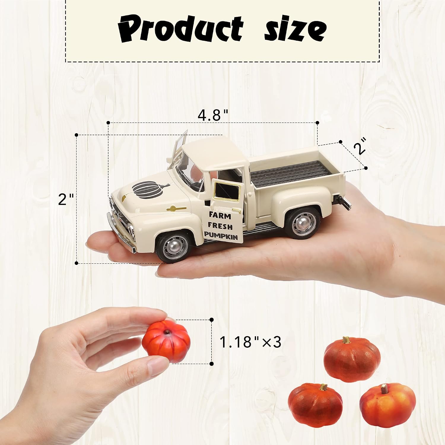 Mini Metal Farm Truck & 3 Pumpkins: Fall Farmhouse Decor Review - Image 3
