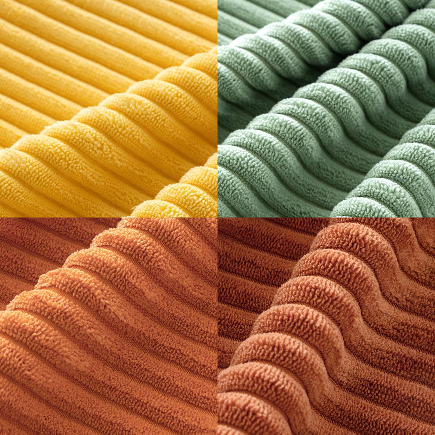 MIULEE 18x18 Fall Retro Decorative Pillow Covers, Set of 4 Yellow Rust Green - Image 7