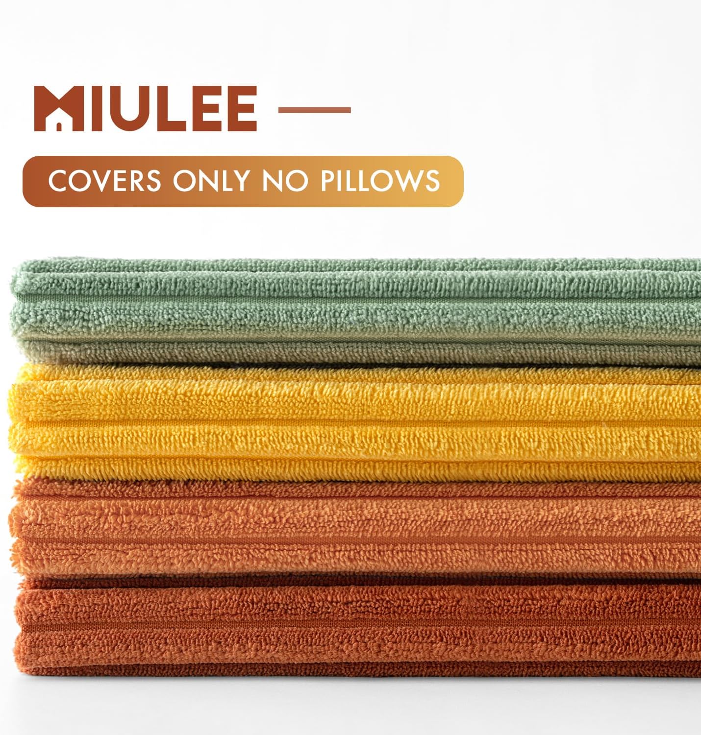 MIULEE 18x18 Fall Retro Decorative Pillow Covers, Set of 4 Yellow Rust Green - Image 8