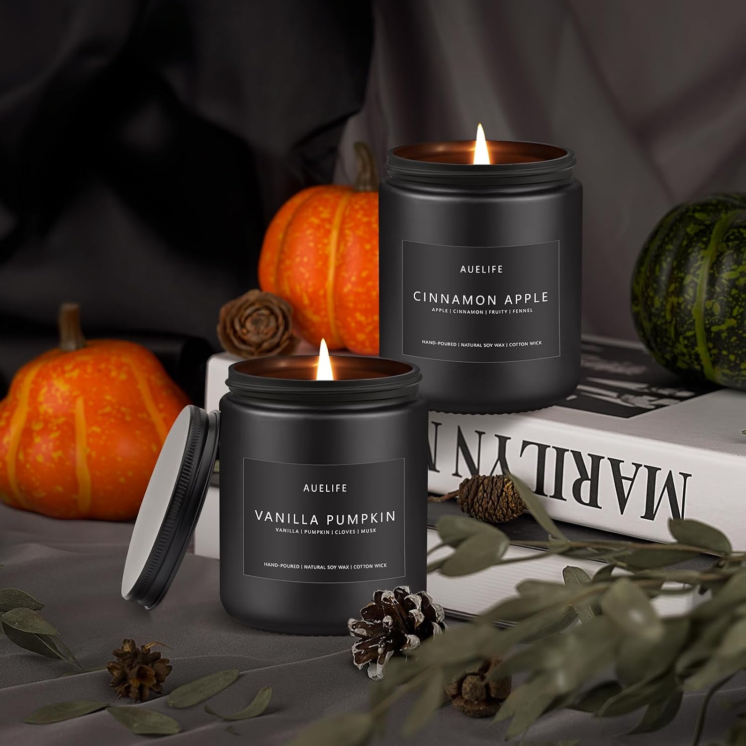 Fall Vanilla Pumpkin Soy Candle - 50 Hr Burn Decor & Gift - Image 3