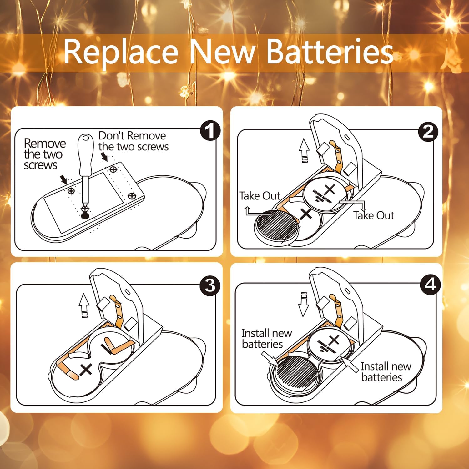 6-Pack Battery Fairy Lights: Remote, Timer, Waterproof Warm White Decor - Image 3