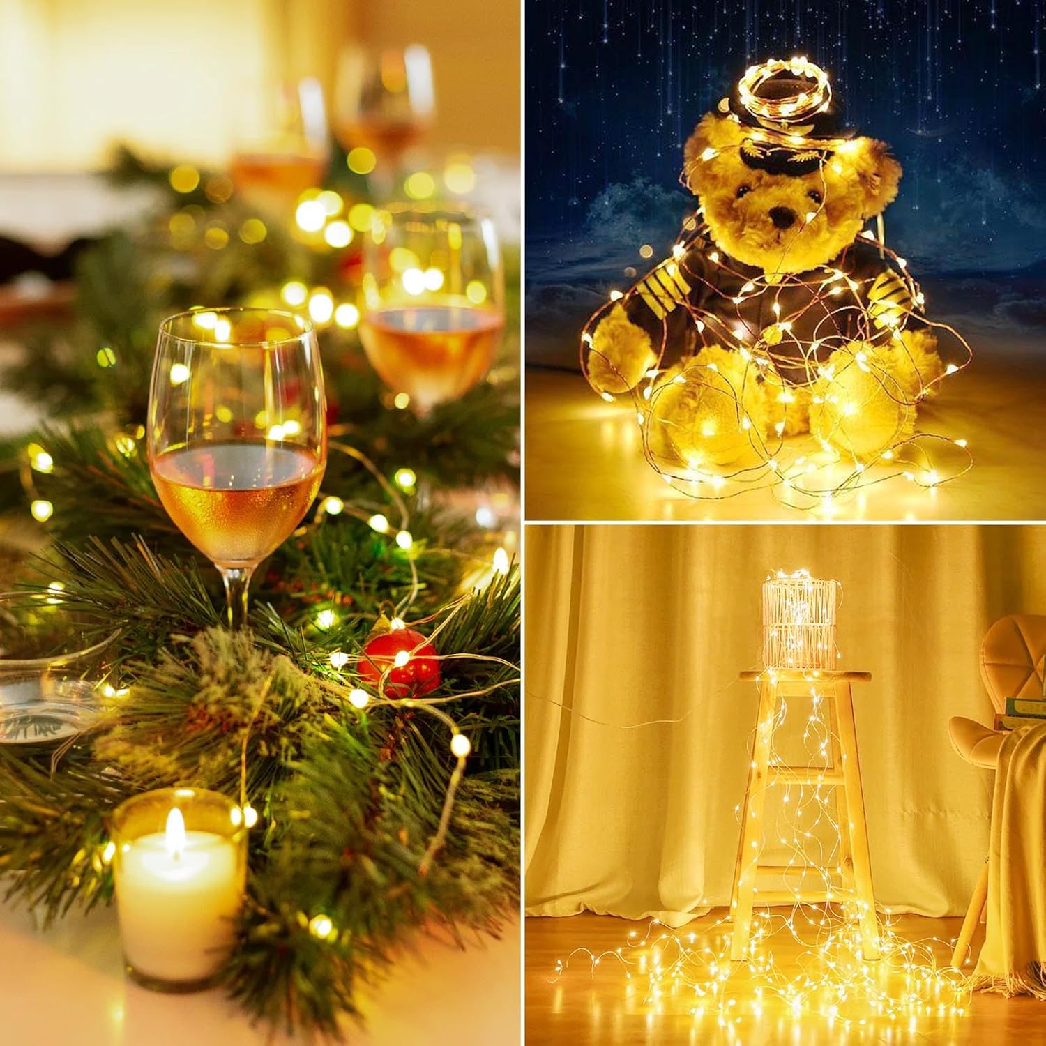 KAQ 4-Pack Wireless Fairy Lights Review: Remote, Timer, 8 Modes, Warm White - Image 5
