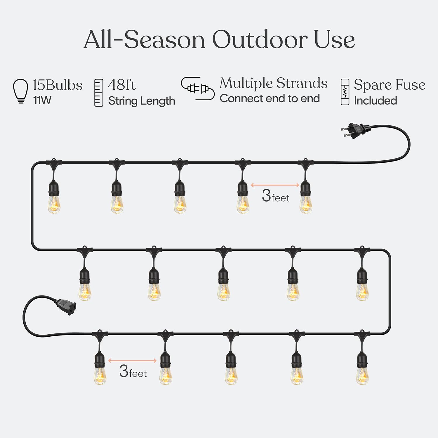 Brightech Review: Commercial Waterproof Dimmable 48ft Edison Patio String Lights - Image 3