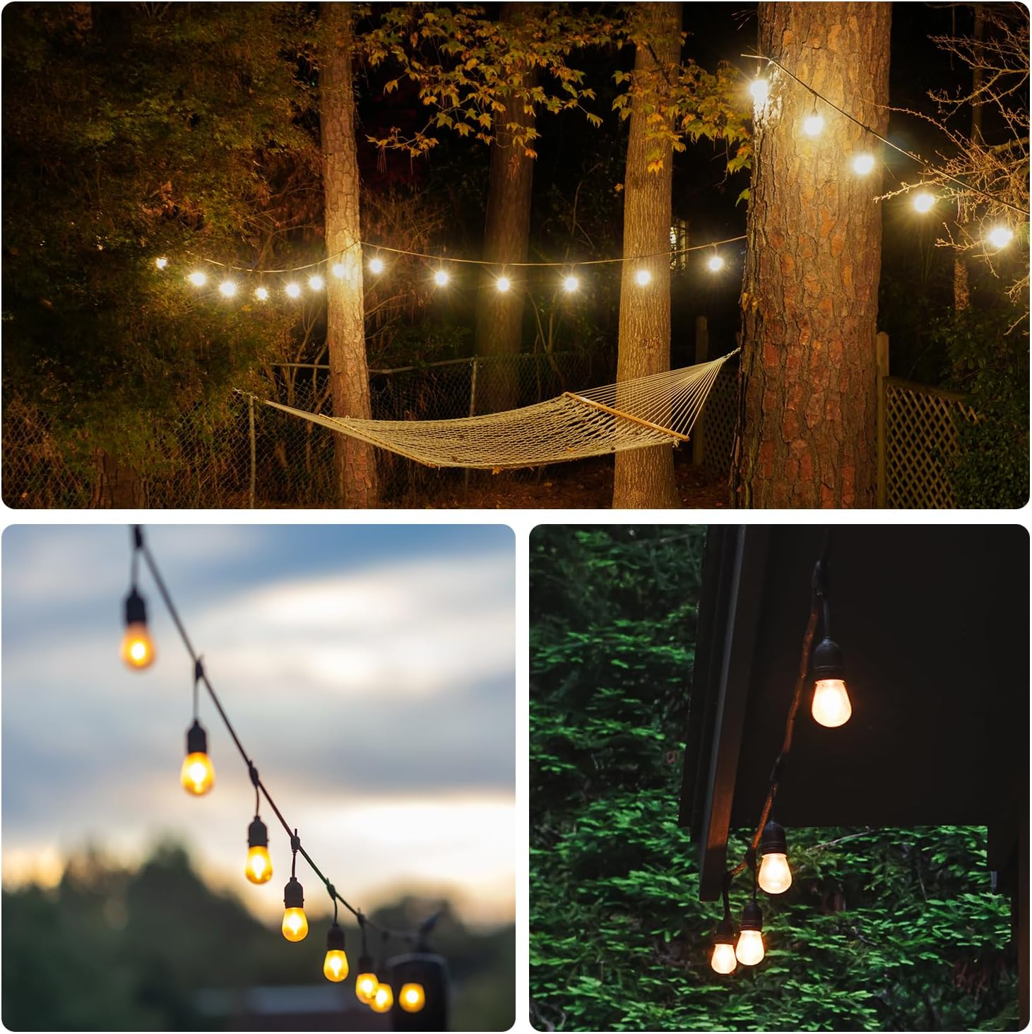 50ft Outdoor LED Patio String Lights: Shatterproof & Waterproof Decor - Image 7
