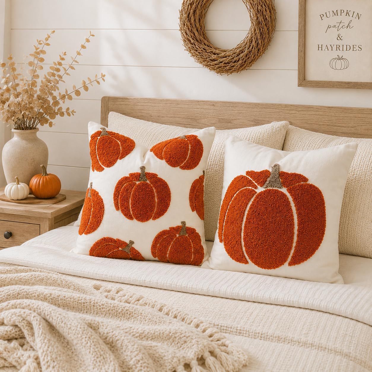 Review: Caramel Orange Tufted Fall Pumpkin 18x18 Pillow Covers (Pair) - Image 3