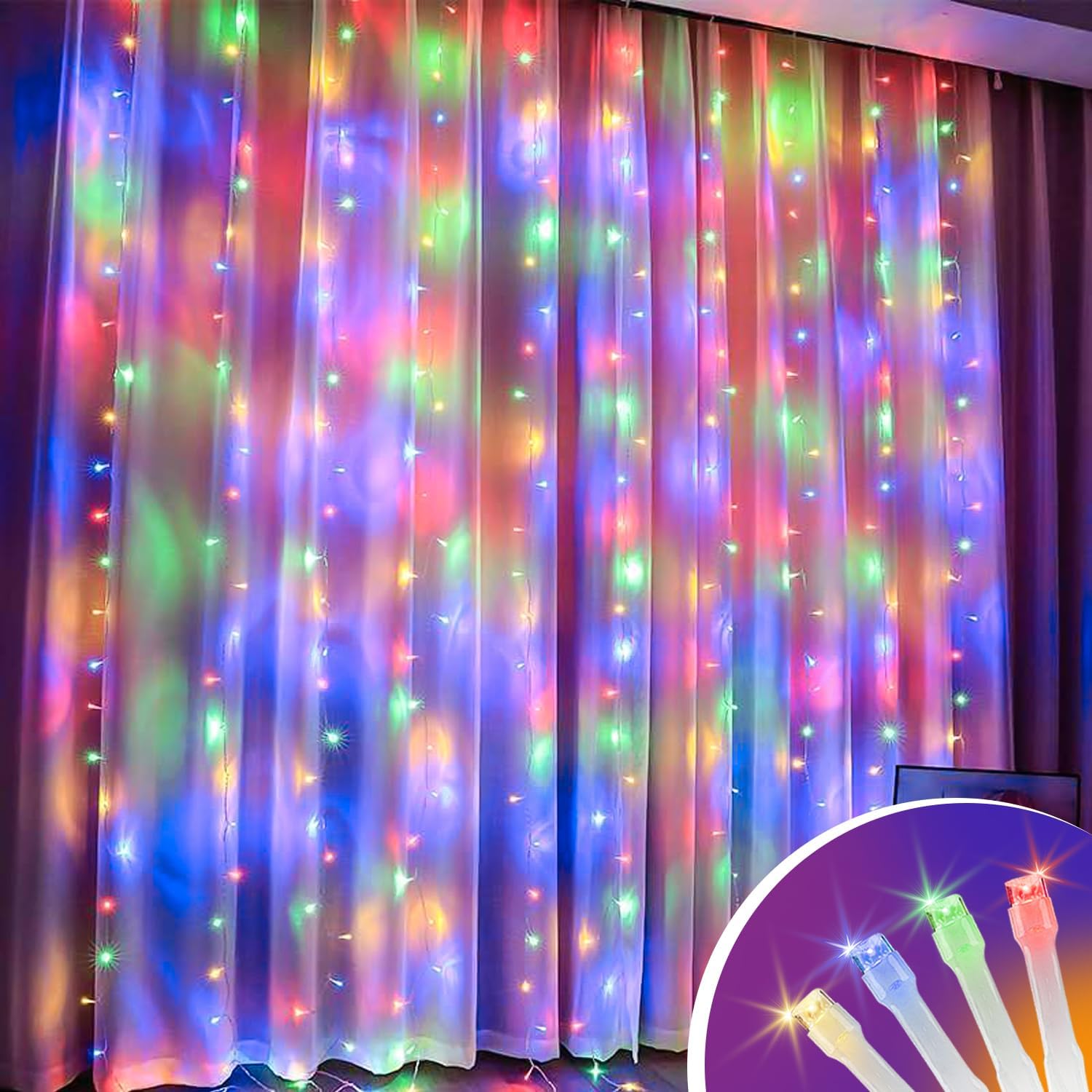 Connectable 100FT Multicolor LED String Lights Review: Waterproof, 8 Modes & Timer. - Image 4