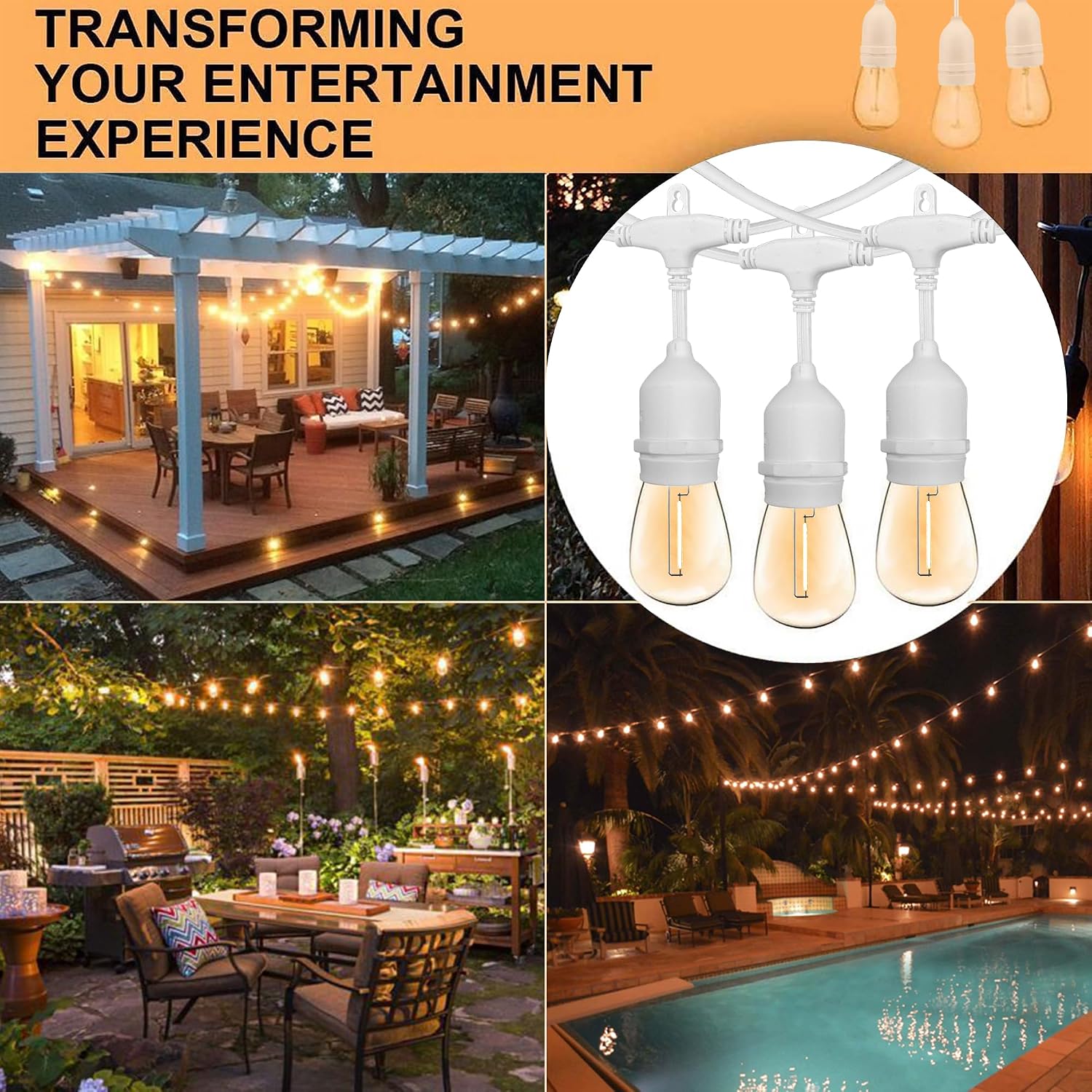 Dimmable Waterproof LED Party String Lights Review (White) - Image 2
