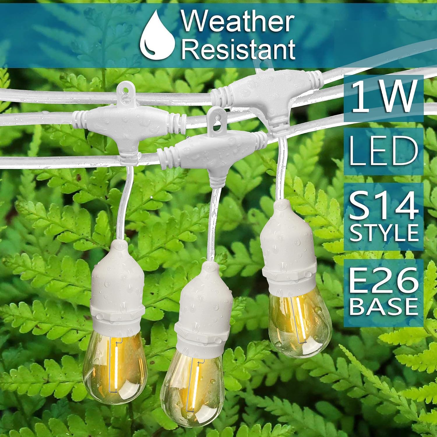 Dimmable Waterproof LED Party String Lights Review (White) - Image 3