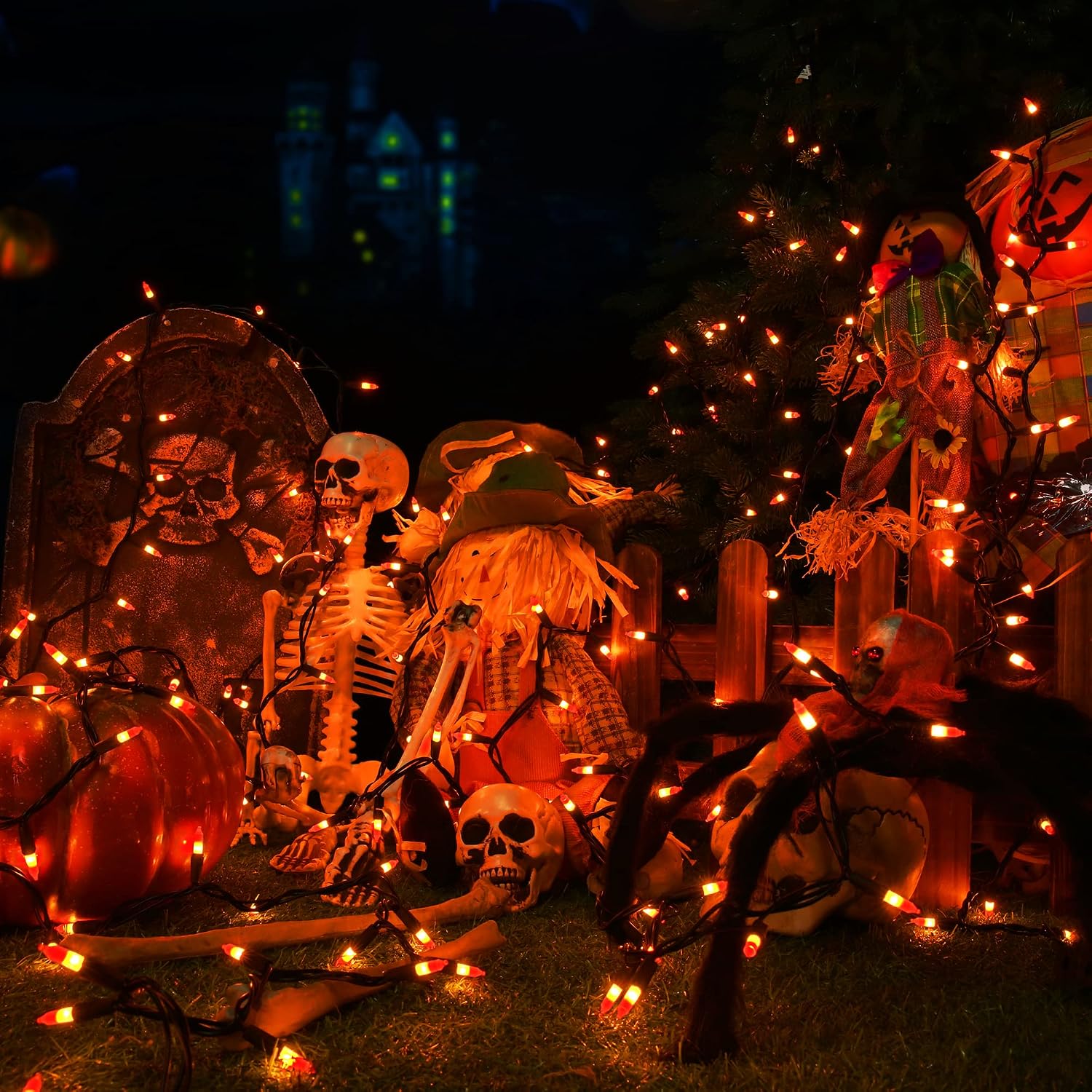Waterproof UL Candy Corn 100 Mini Lights for Indoor/Outdoor Halloween & Fall - Image 6