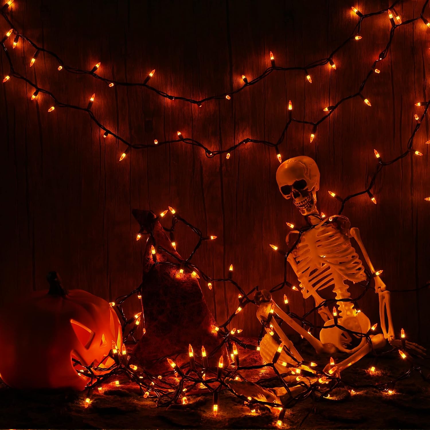 Waterproof UL Candy Corn 100 Mini Lights for Indoor/Outdoor Halloween & Fall - Image 8