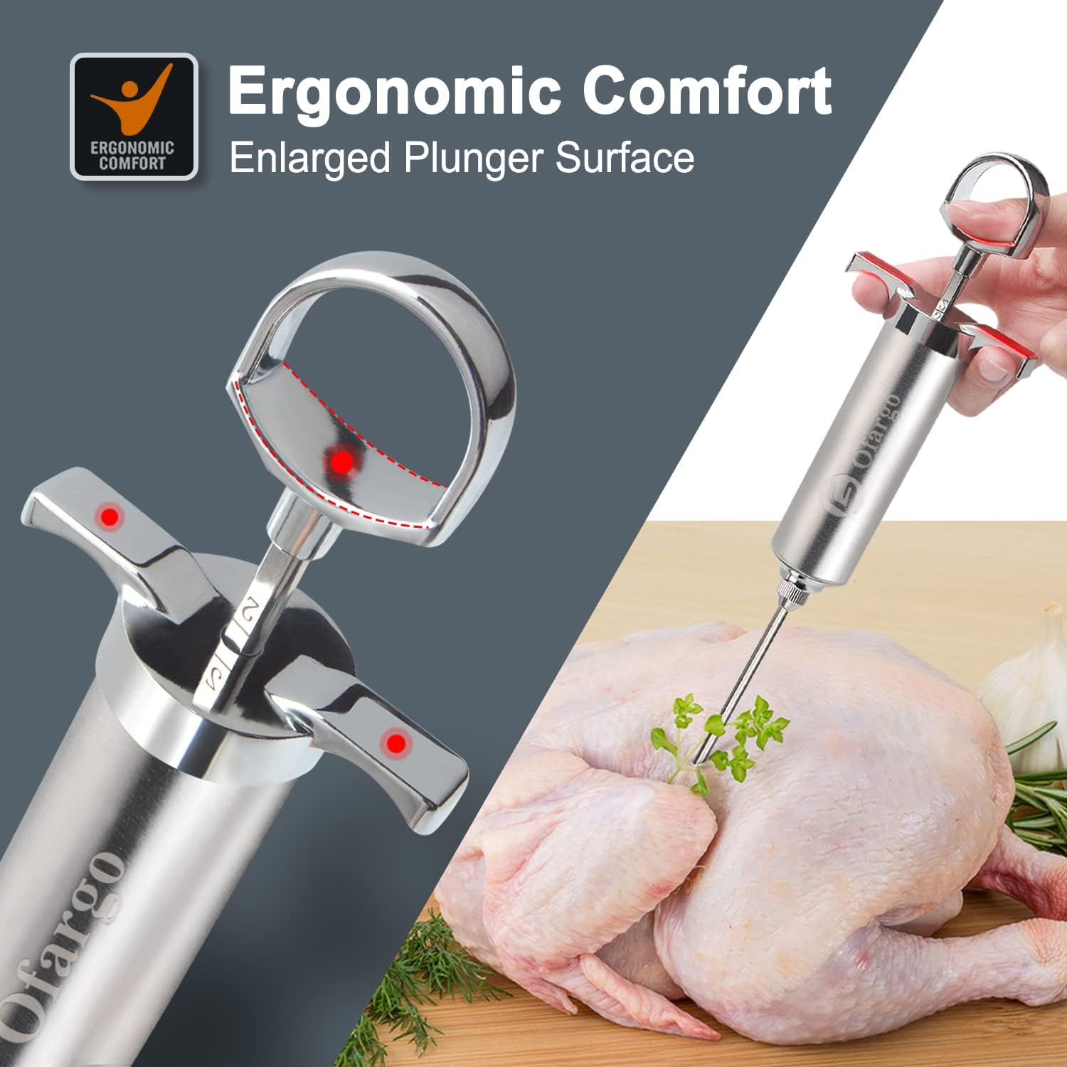 Ofargo 2oz 3-Needle Flavor Injector Review: Juicier Meats. - Image 3