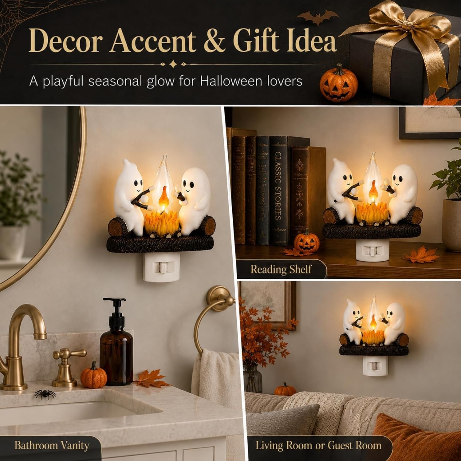 Spooky Ghost LED Night Lamp for Halloween Decor. - Image 6