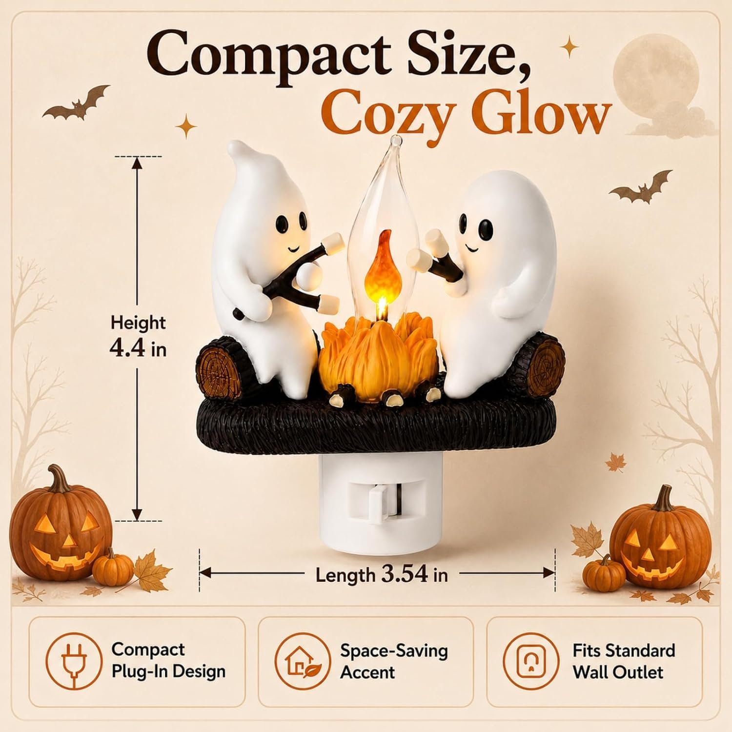 Spooky Ghost LED Night Lamp for Halloween Decor. - Image 7