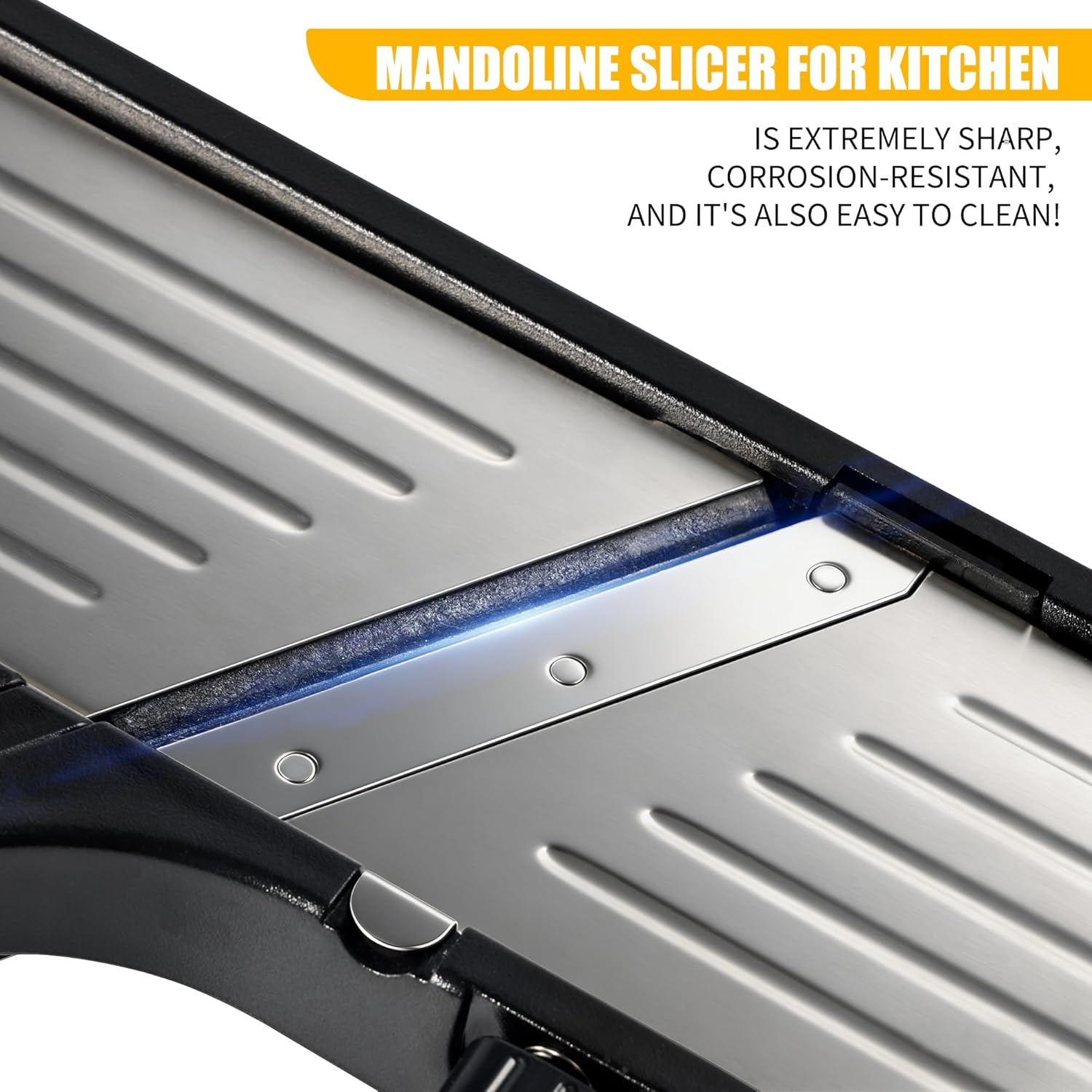 7-in-1 Adjustable SS Mandoline Slicer. Versatile cuts, gloves & brush included. - Image 4