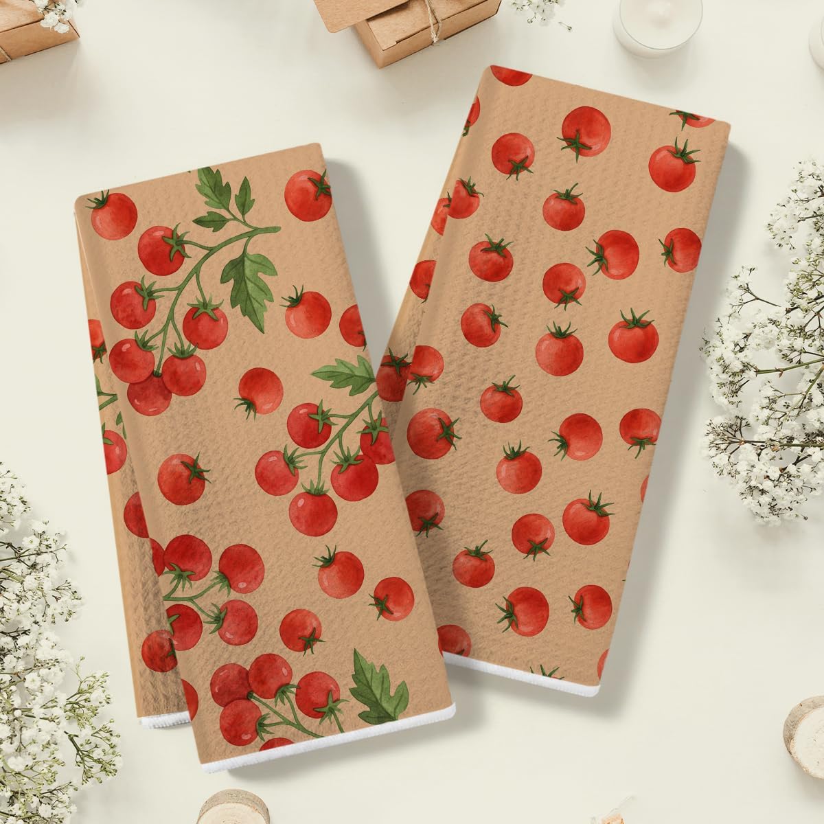 Tomato Kitchen Towels Review: 2-Pack Absorbent, Decorative 14x24 Set - Image 3