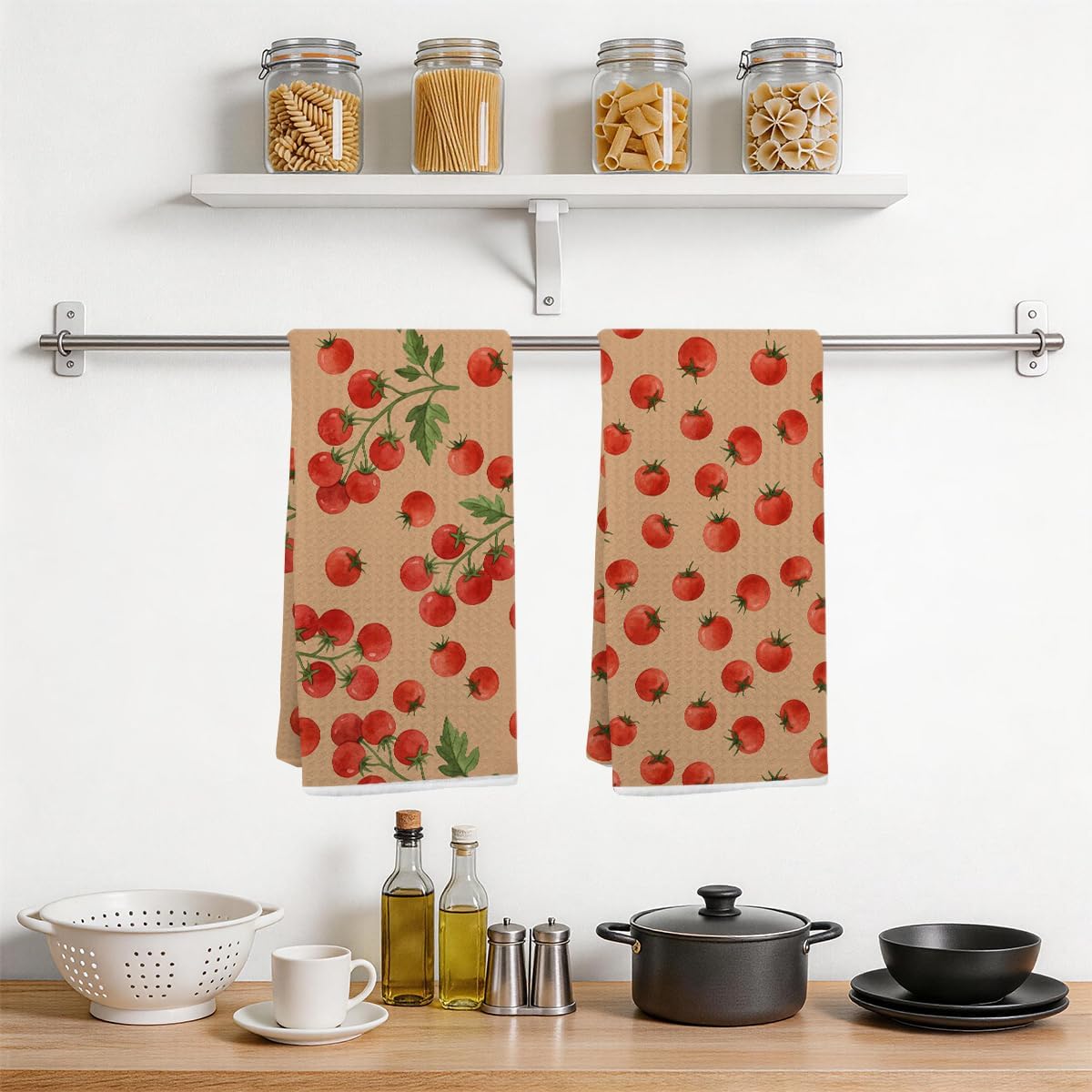 Tomato Kitchen Towels Review: 2-Pack Absorbent, Decorative 14x24 Set - Image 4