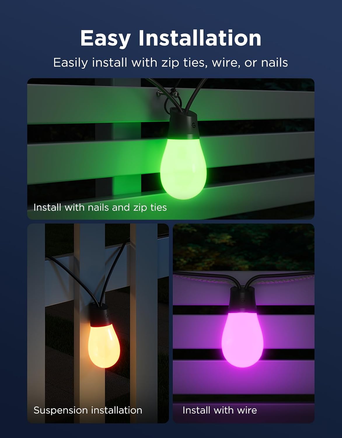 Govee S14 Smart RGBICWW Patio Lights Review - Image 4