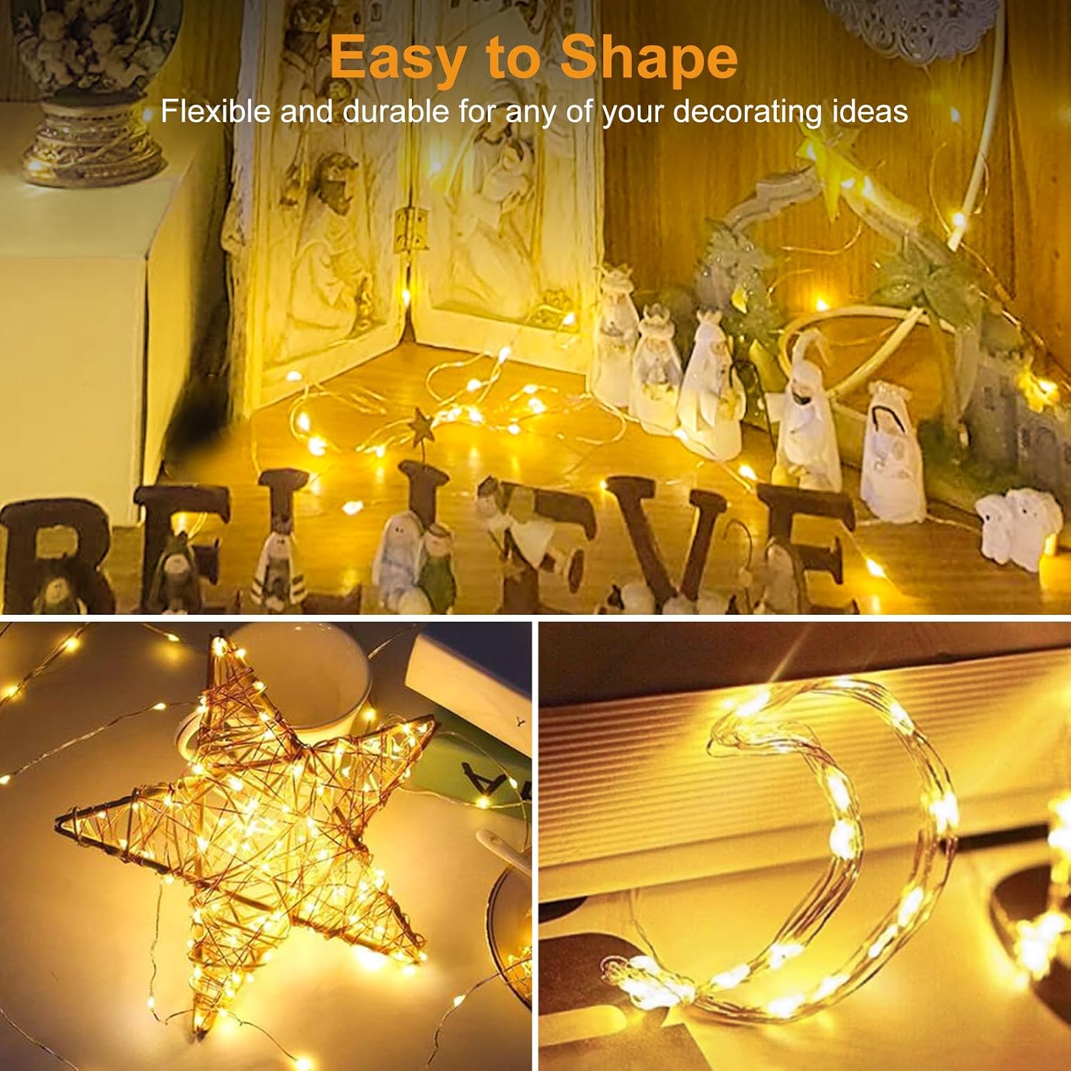 Mini 30-Pack Warm White Battery Fairy Lights, 7Ft Waterproof for Weddings/Xmas. - Image 5