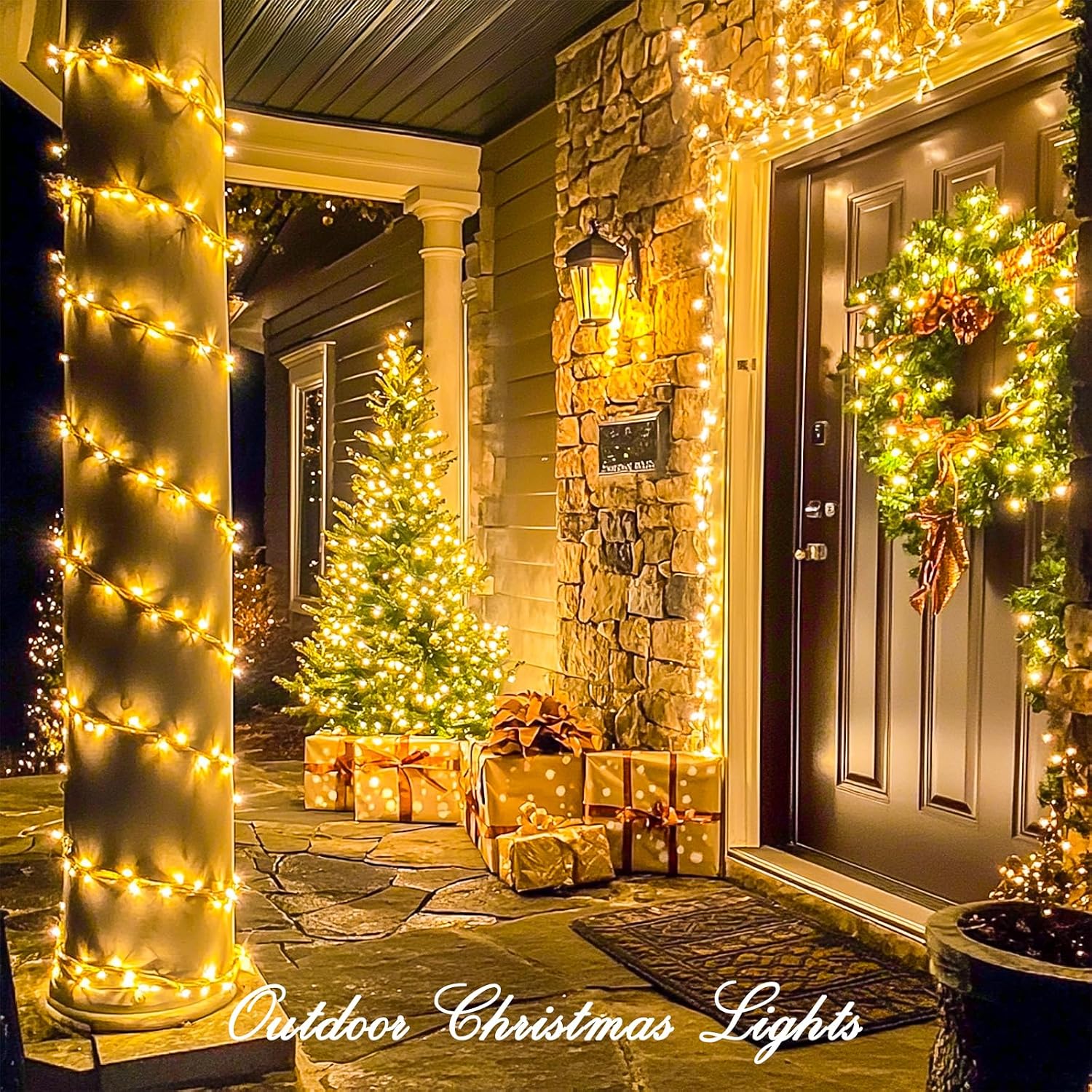1000 LED Warm White Christmas Lights, Remote, Plug-in, Clear Wire, Indoor/Outdoor. - Image 7