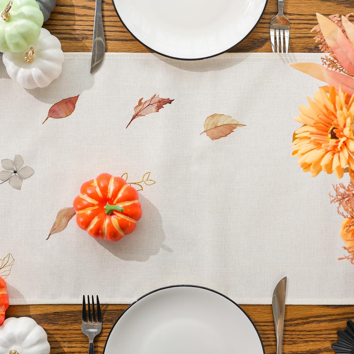 Watercolor Fall Pumpkin Table Runner Review: Autumn Farmhouse Decor - Image 4