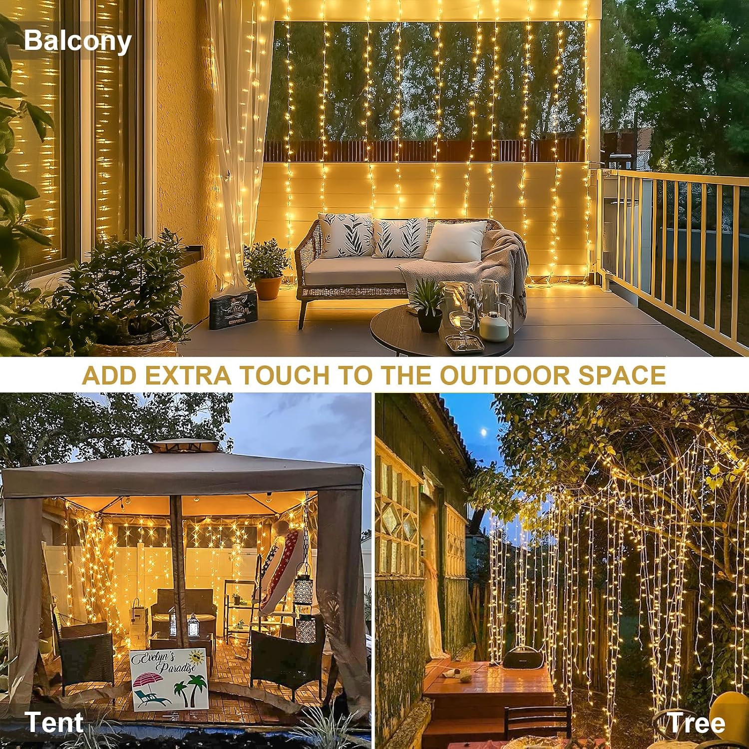 JMEXSUSS 300 LED Remote Warm White Curtain Lights: Versatile Indoor/Outdoor Review - Image 4