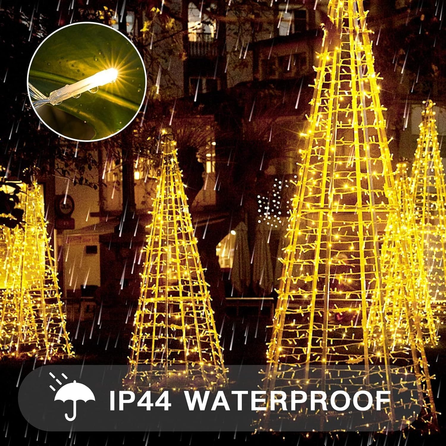 Warm White LED String Lights Review: 33ft Indoor/Outdoor, Remote Timer, 8 Modes - Image 6