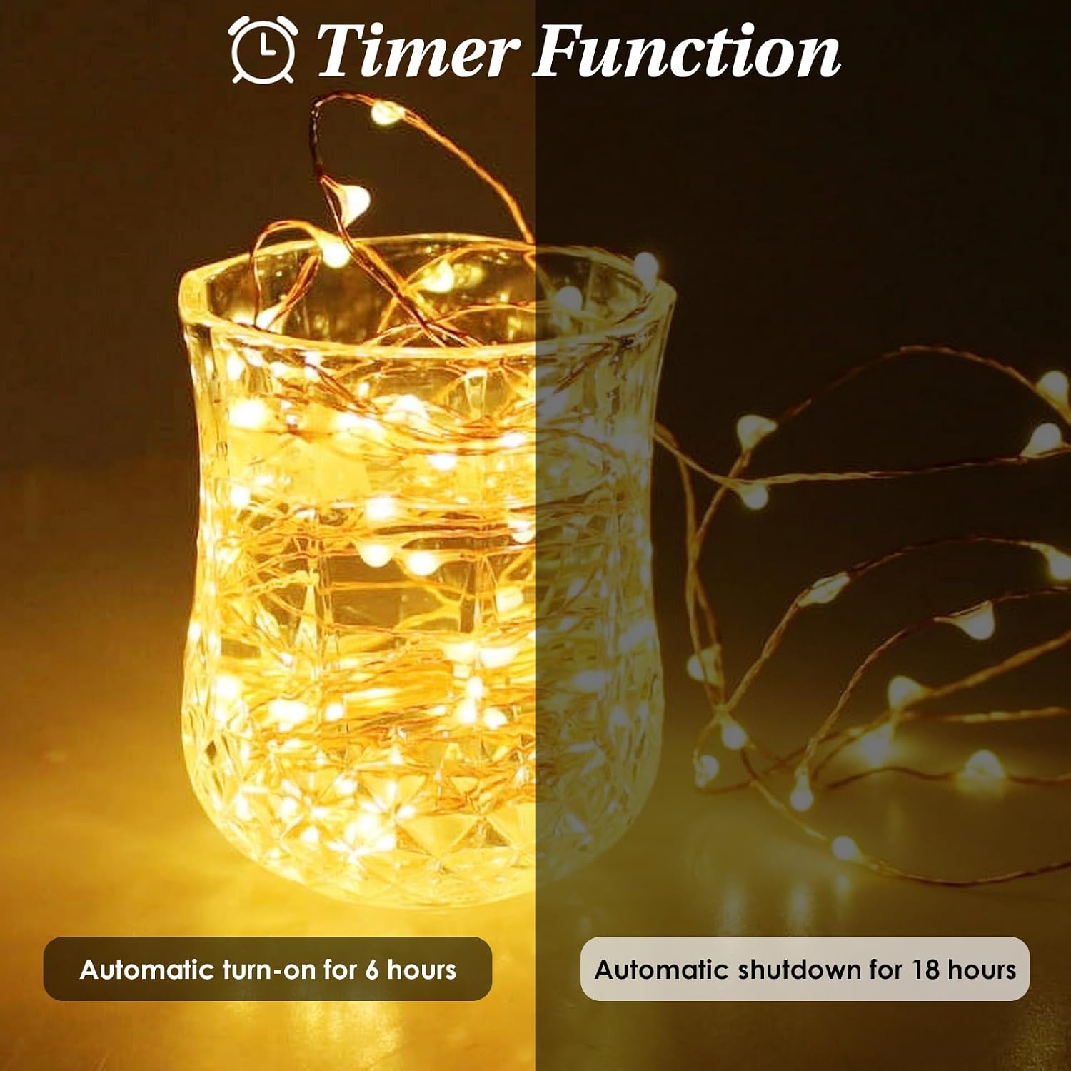 4 Pack Battery Warm White Fairy Lights Review: Remote, Timer, Dimmable, Waterproof. - Image 3