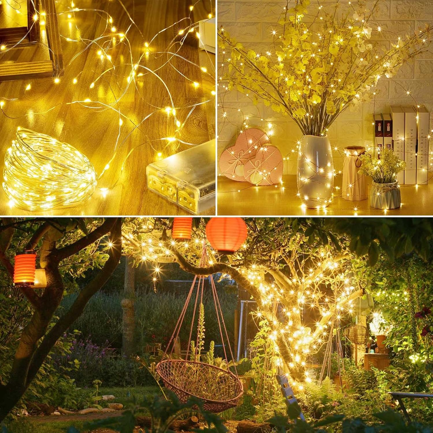 4 Pack Battery Warm White Fairy Lights Review: Remote, Timer, Dimmable, Waterproof. - Image 4