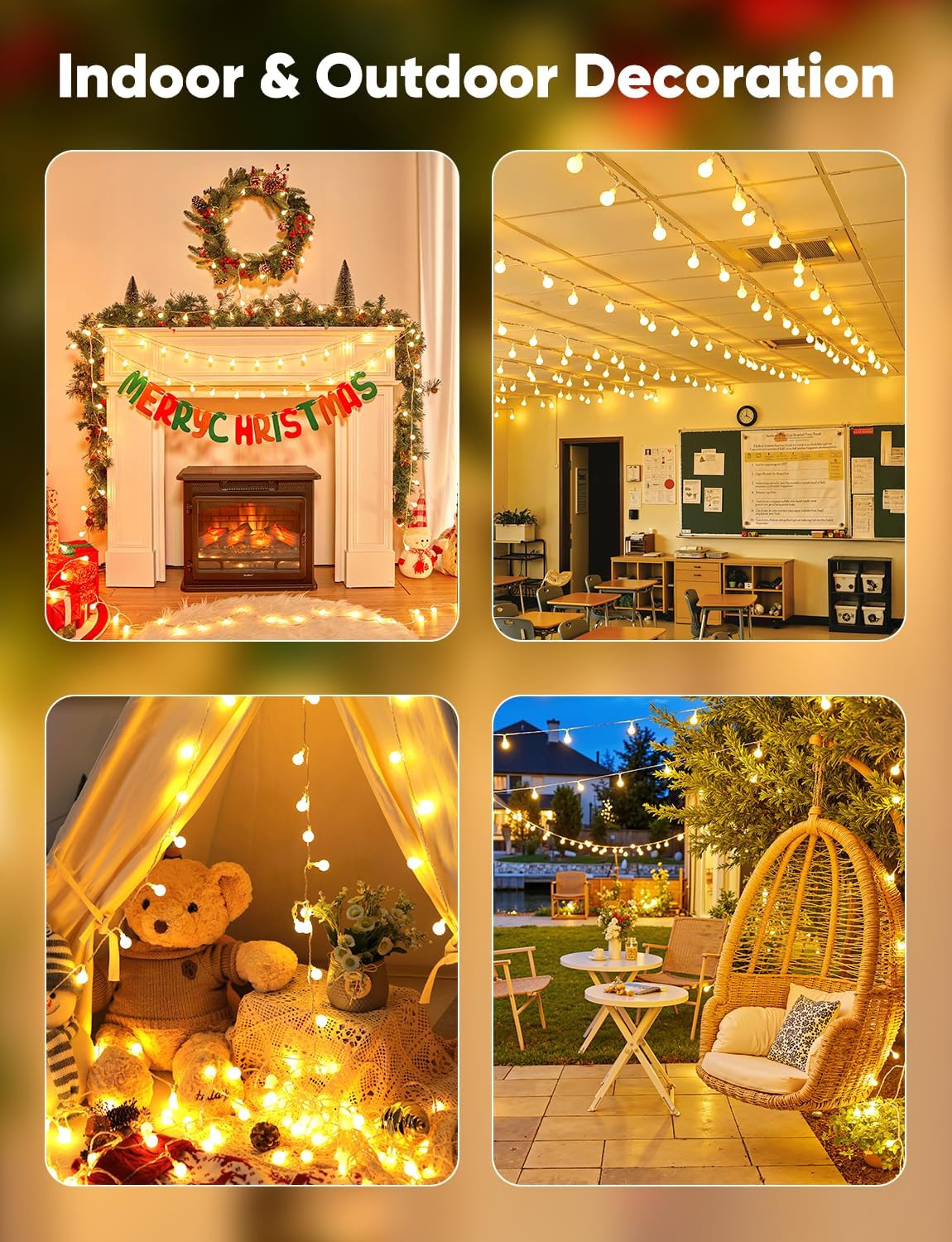 Review: Warm White Plug-in Mini Globe Fairy Lights w/ Remote (Indoor/Outdoor) - Image 4