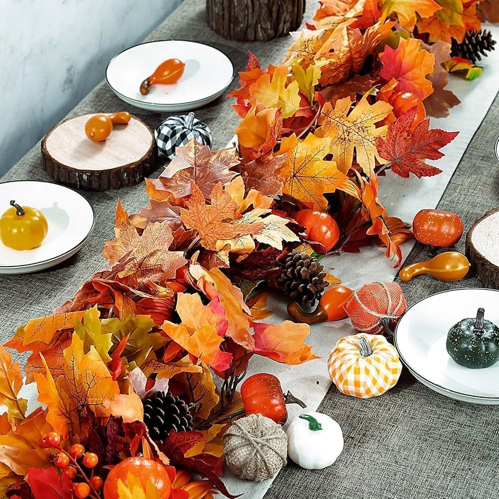 Review: 3-Pack Artificial Maple Leaf Fall Garlands (Autumn Decor) - Image 3