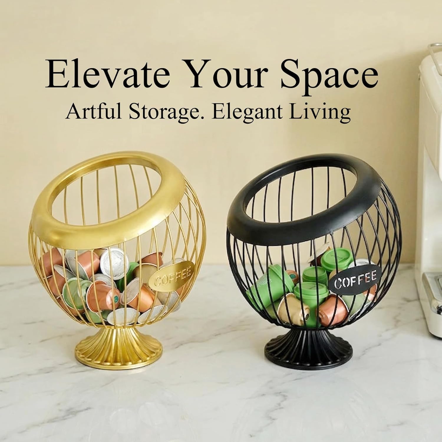 Review: Large Tall Gold Metal Pod Organizer for Keurig & Nespresso - Image 5