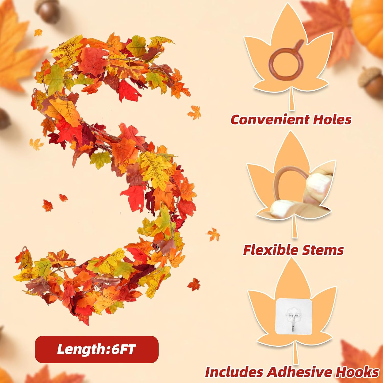 Review: Long Double Fall Garland for Diverse Autumn Decor - Image 3