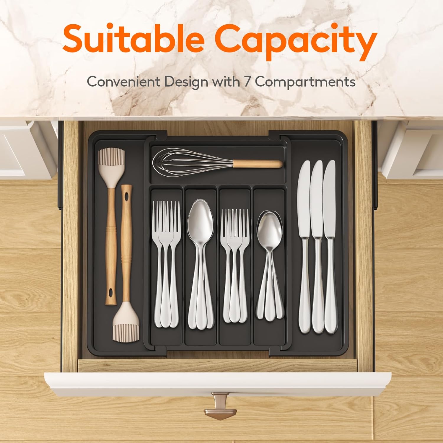 Review: Black Expandable Utensil Drawer Organizer - Image 2