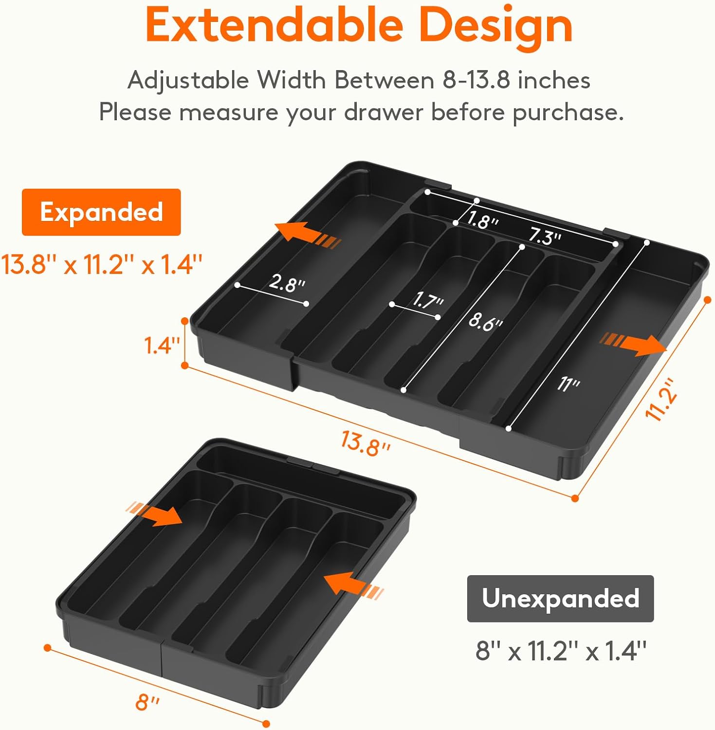 Review: Black Expandable Utensil Drawer Organizer - Image 3