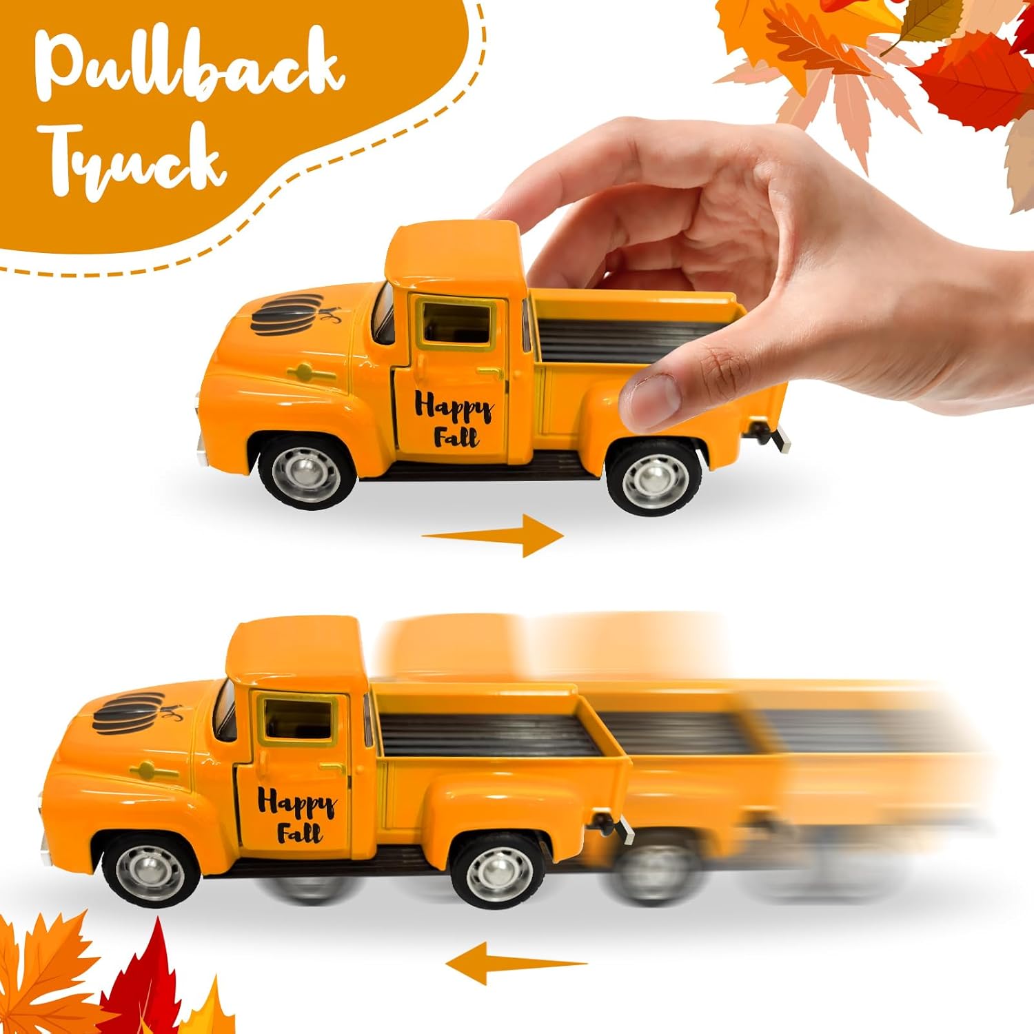 Thanksgiving Farmhouse Truck Decor Set: Pumpkins, Cones for Tiered Tray/Table (79 characters) - Image 5